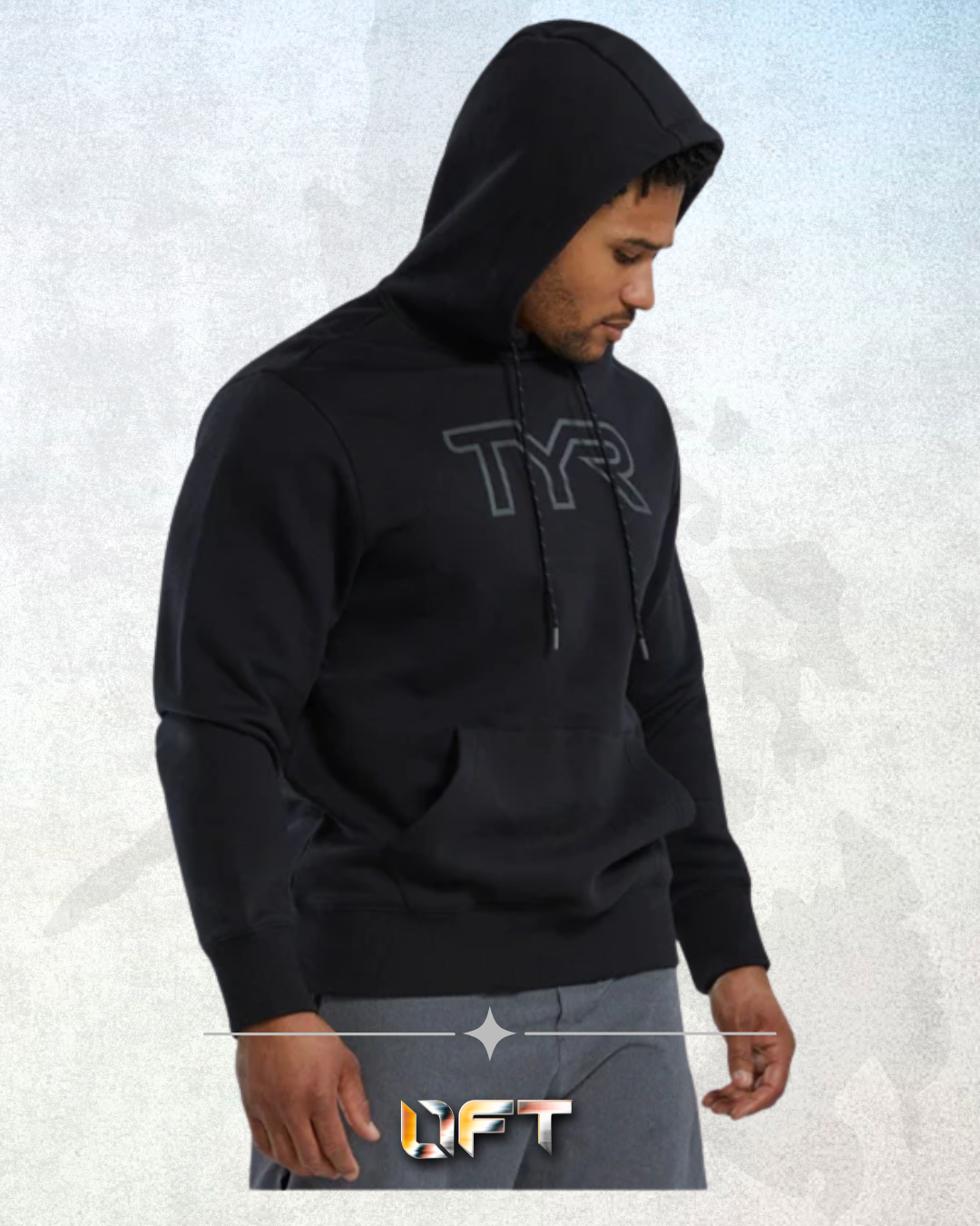TYR Unisex UltraSoft Big Logo Tech Hoodie Black (001)
