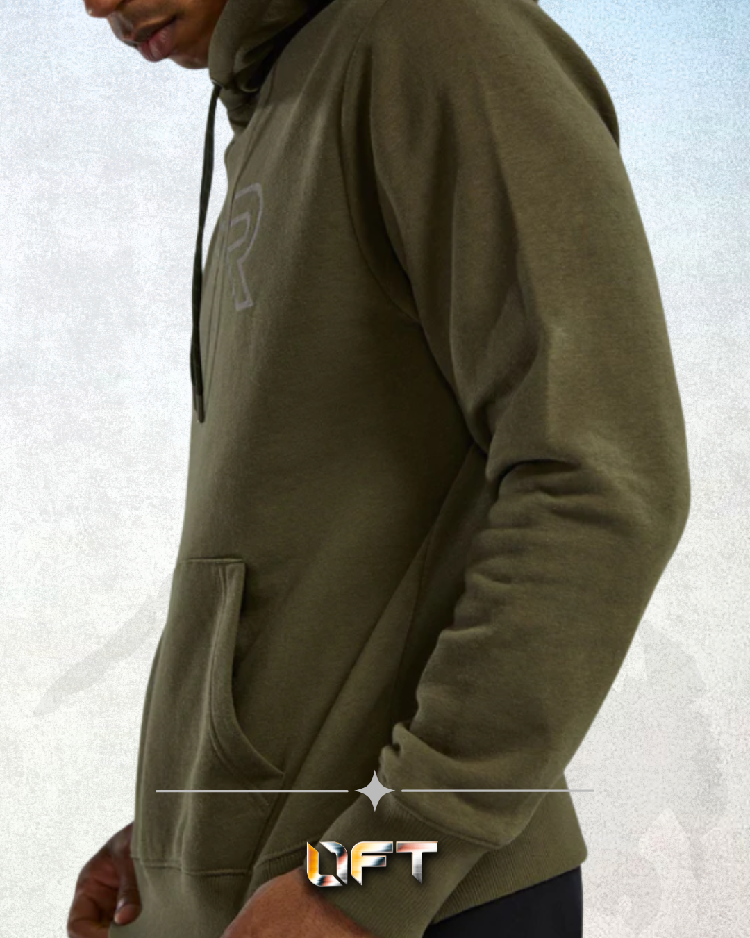 TYR Unisex UltraSoft Big Logo Tech Hoodie Olive Night (932)