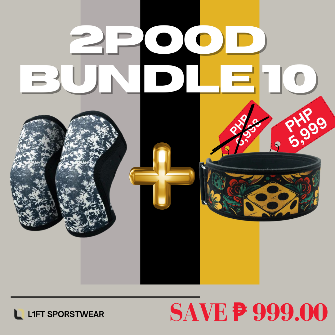 2POOD Bundle 10 (5mm Ethereal Fields Knee Sleeves + Press Your Luck 4" Weightlifting Belt)