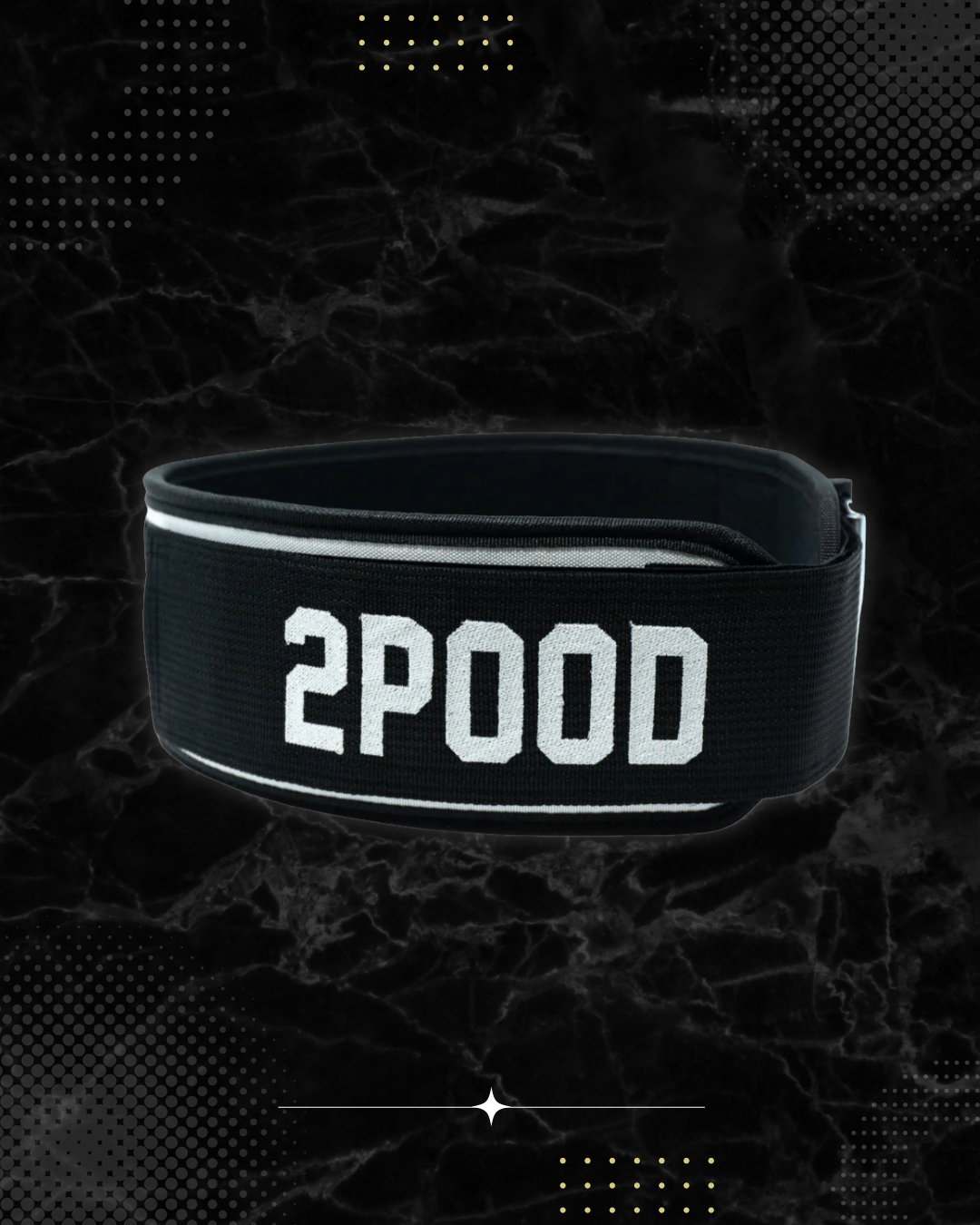 2POOD CrossFit 4" Weightlifting Belt (White/Black)