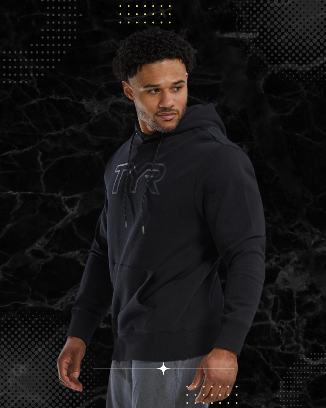 TYR Unisex UltraSoft Big Logo Tech Hoodie Black (001)