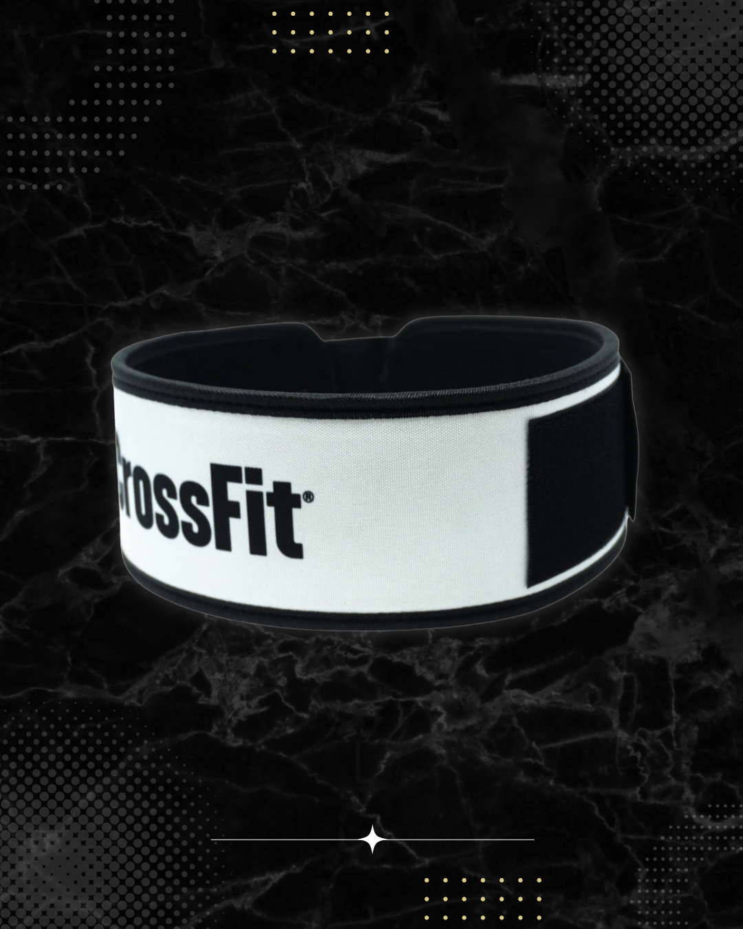 2POOD CrossFit 4" Weightlifting Belt (White/Black)