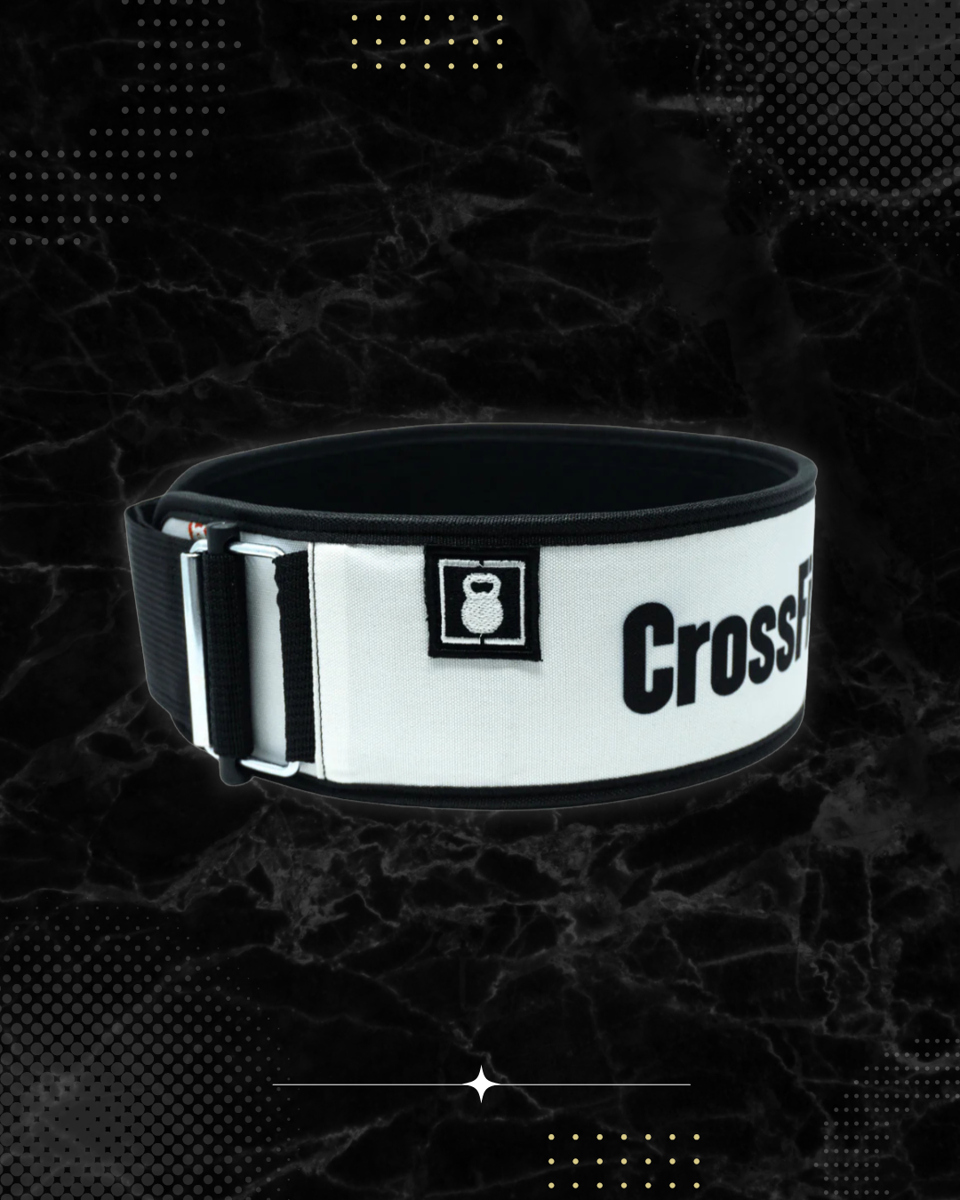 2POOD CrossFit 4" Weightlifting Belt (White/Black)