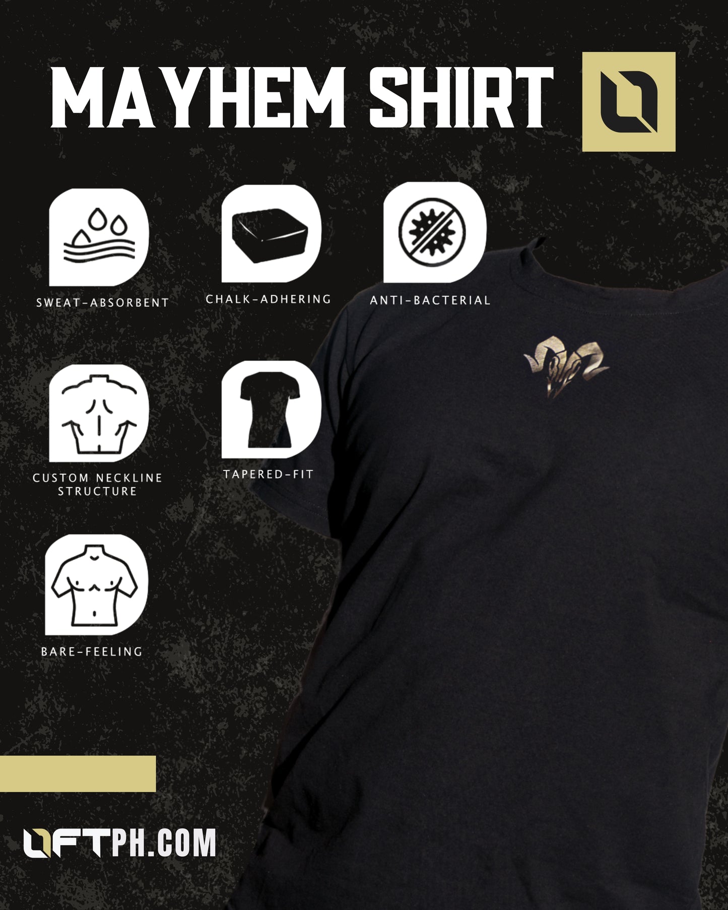 L1FT Mayhem Team Shirt - Gold
