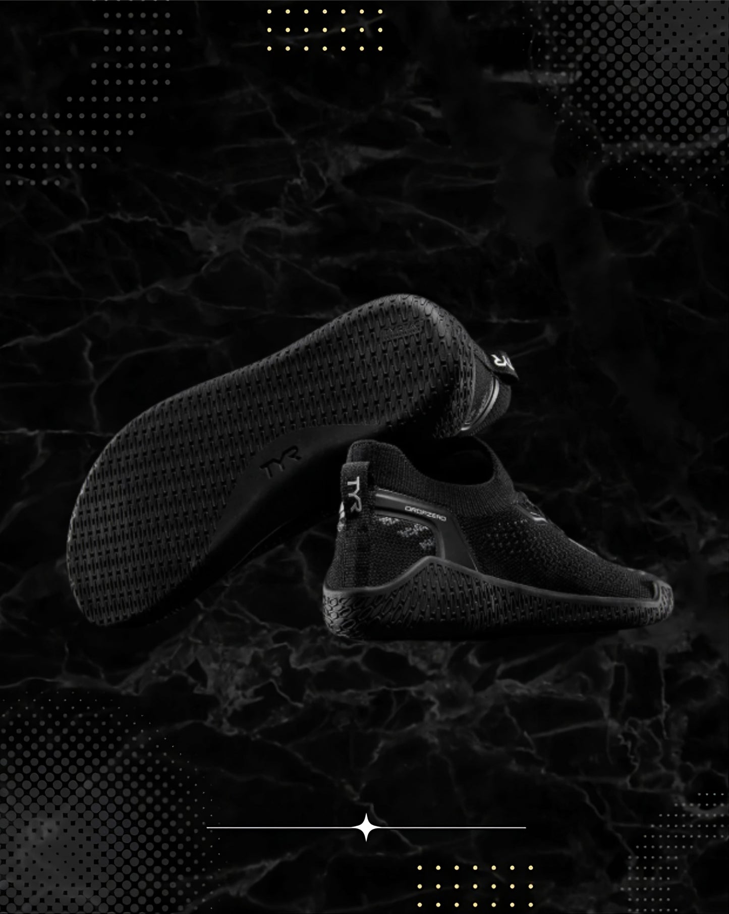 TYR DropZero Barefoot Trainer - Laced Black (001)