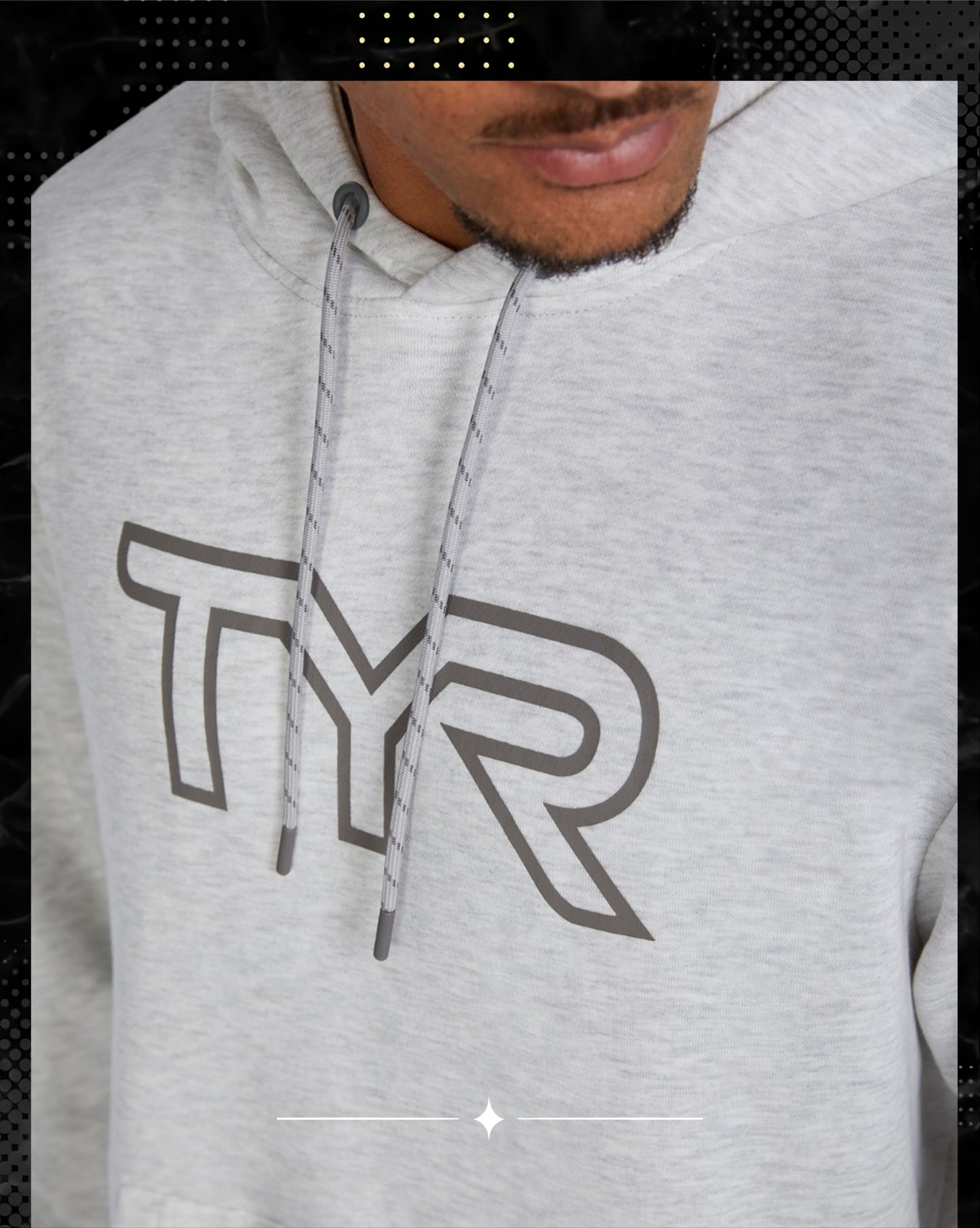 TYR Unisex UltraSoft Big Logo Tech Hoodie Ash Weather (939)