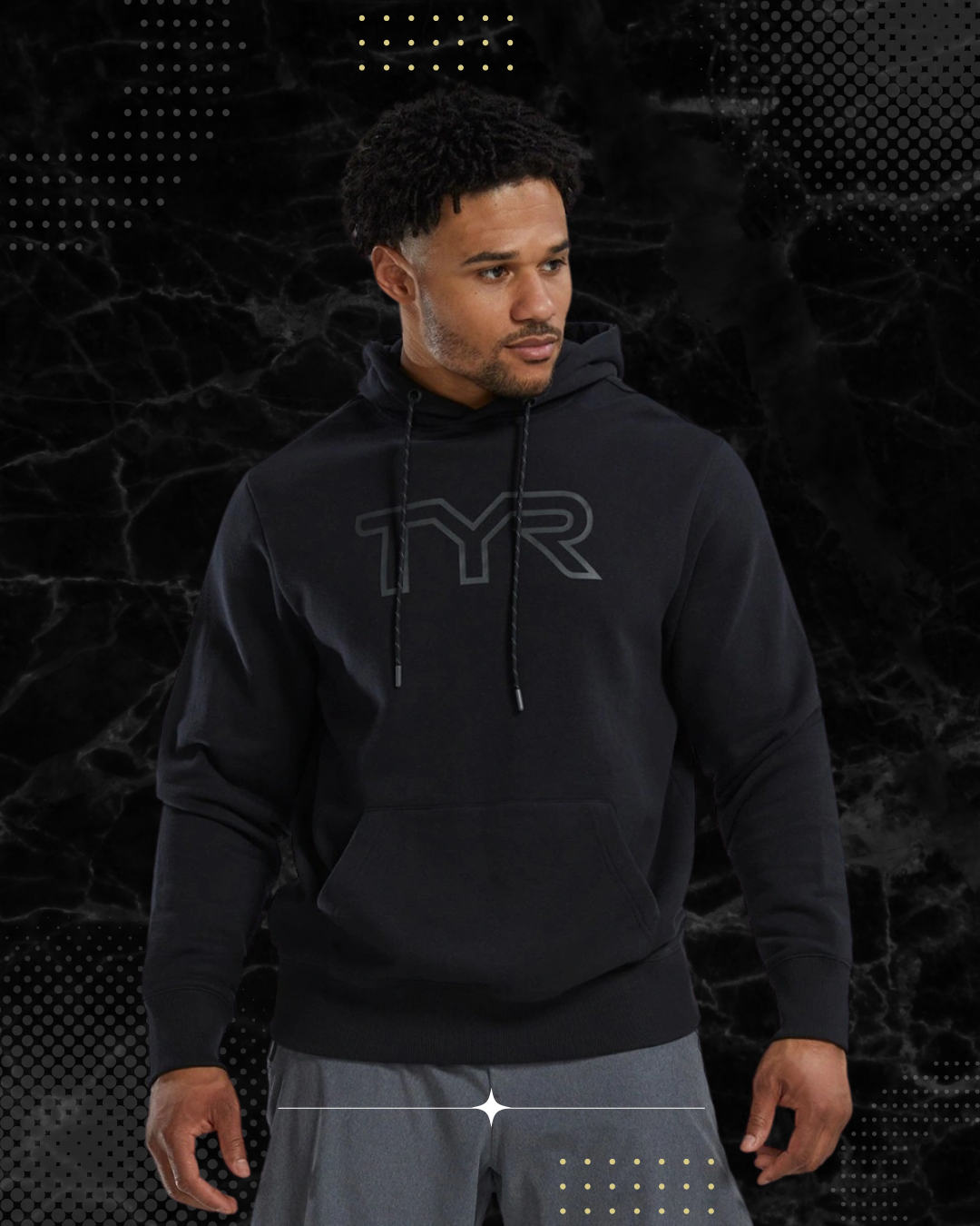 TYR Unisex UltraSoft Big Logo Tech Hoodie Black (001)