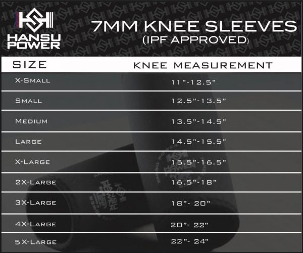 Hansu 7mm Stiff Knee Sleeves 1.0 (Cone-Shaped)