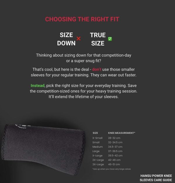 Hansu 7mm Stiff Knee Sleeves 1.0 (Cone-Shaped)