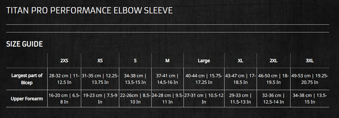Titan Pro-Performance elbow sleeves