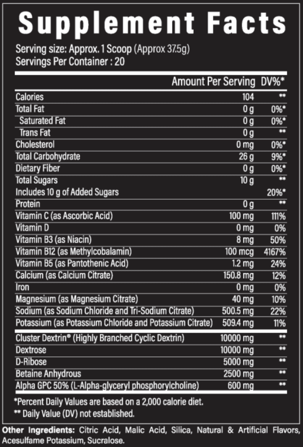 CATALYST INTRA WORKOUT