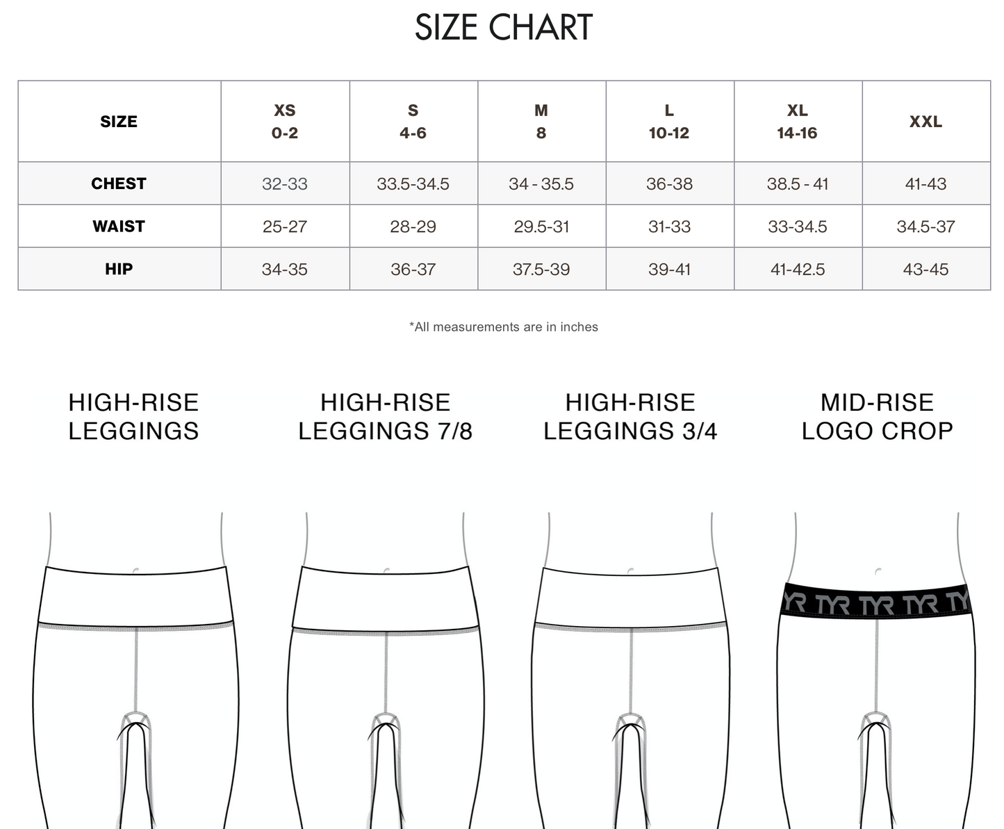 TYR Base Kinetic™ Women's High-Rise 28" Logo Leggings - Solid* BLACK 001)