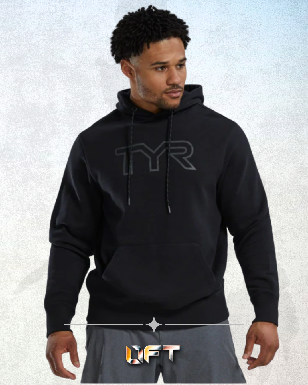 TYR Unisex UltraSoft Big Logo Tech Hoodie Black (001)