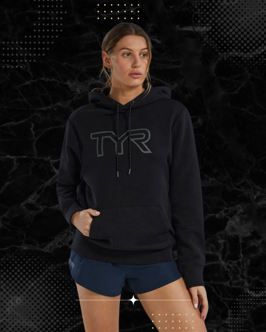 TYR Unisex UltraSoft Big Logo Tech Hoodie Black (001)