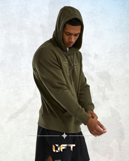TYR Unisex UltraSoft Big Logo Tech Hoodie Olive Night (932)