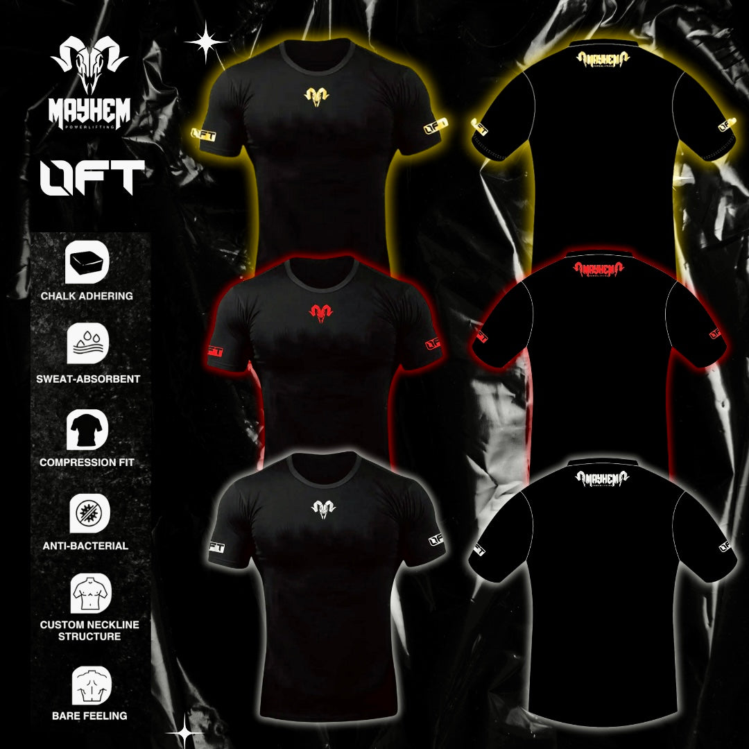 [3pcs Pack: Gold-Silver-Red] L1FT Mayhem Team Shirt