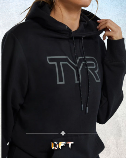 TYR Unisex UltraSoft Big Logo Tech Hoodie Black (001)