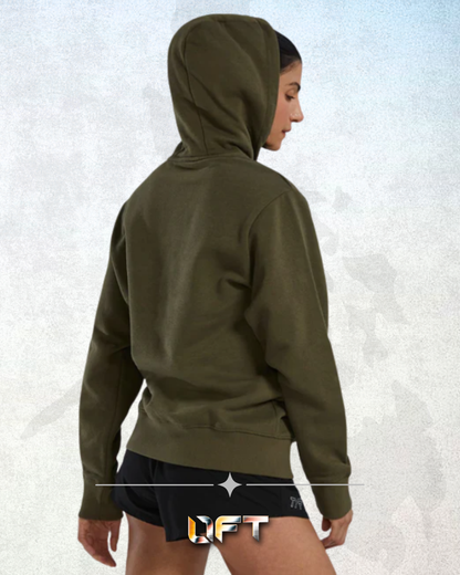 TYR Unisex UltraSoft Big Logo Tech Hoodie Olive Night (932)