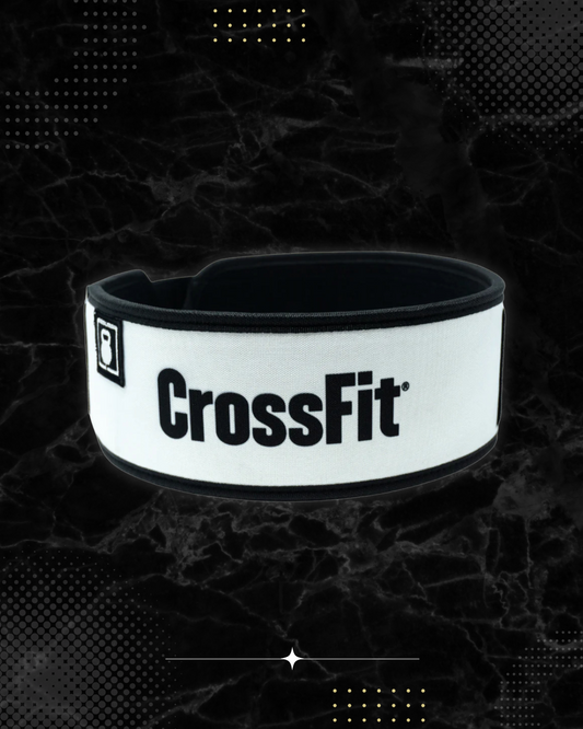 2POOD CrossFit 4" Weightlifting Belt (White/Black)