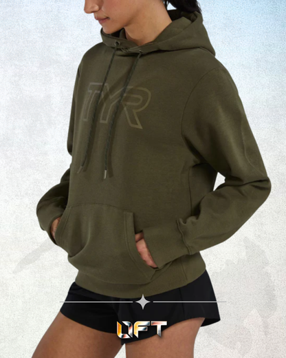 TYR Unisex UltraSoft Big Logo Tech Hoodie Olive Night (932)