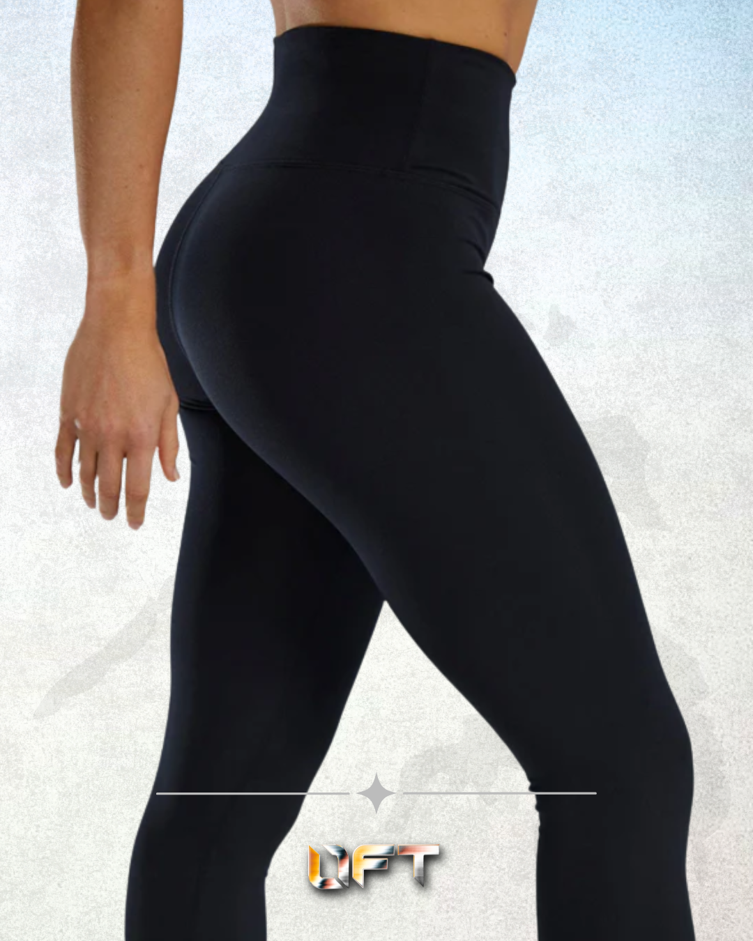 TYR Base Kinetic™ Women's High-Rise 28" Logo Leggings - Solid* BLACK 001)