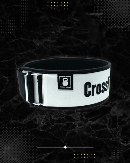 2POOD CrossFit 4" Weightlifting Belt (White/Black)