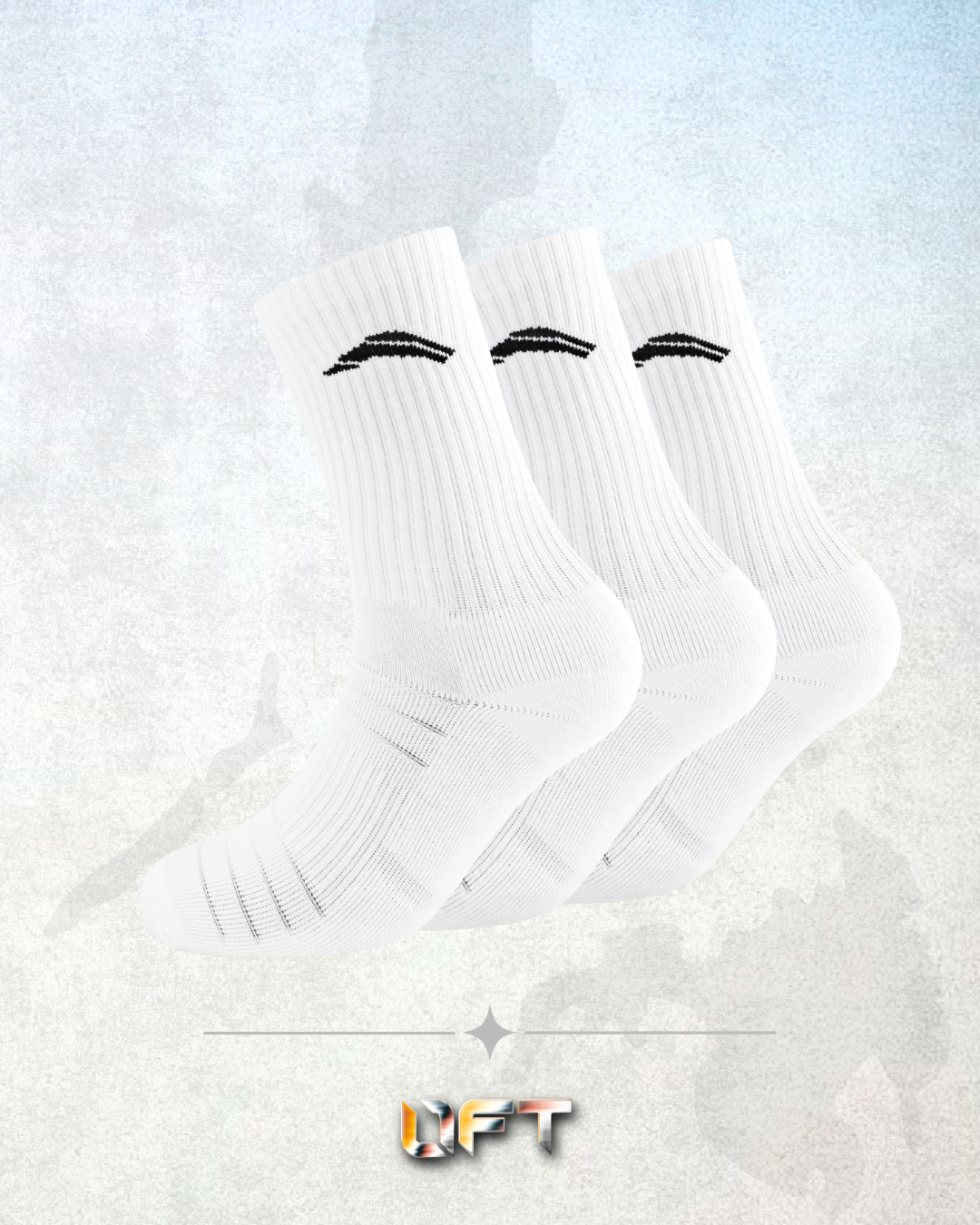 Avancus Crew Socks V3 - Pack of 3 - (WHITE)