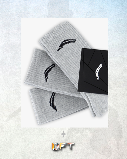 Avancus Crew Socks V3 - Pack of 3 - (GREY)