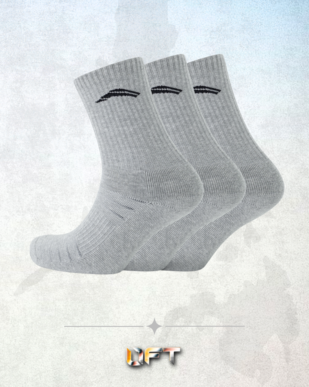 Avancus Crew Socks V3 - Pack of 3 - (GREY)