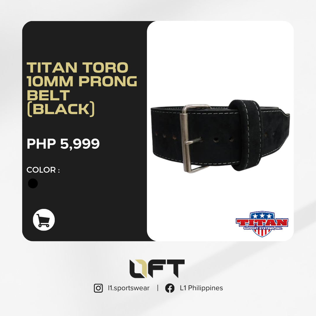 Titan Toro 10mm prong belt (Black)