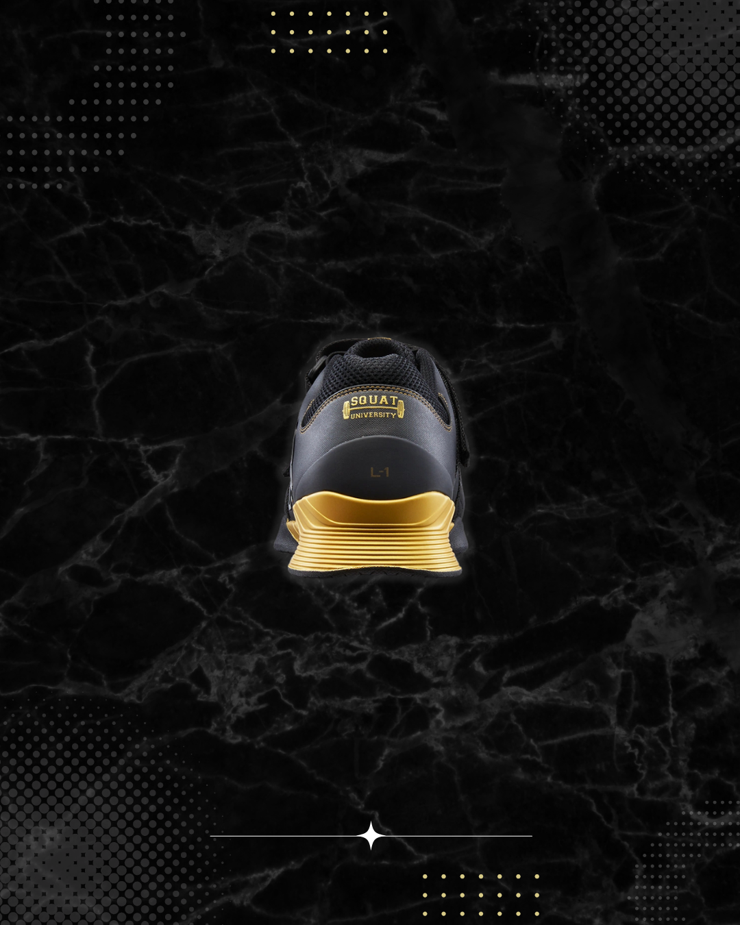 TYR L-1 Lifter Black/Gold Limited Edt Squat University (008)