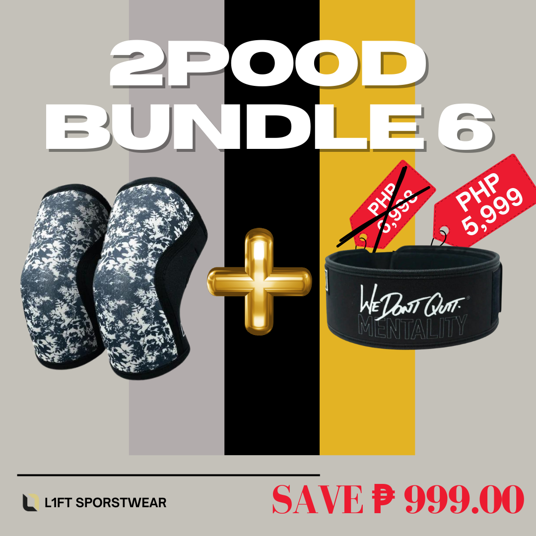 2POOD Bundle 6 (5mm Ethereal Fields Knee Sleeves + 4" Craig Richey Weightlifting Belt)