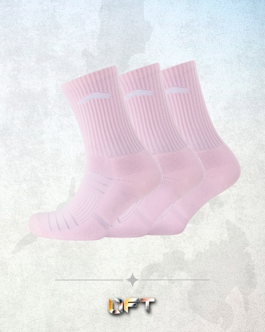 Avancus Crew Socks V3 - Pack of 3 - (Amalfi Pink)