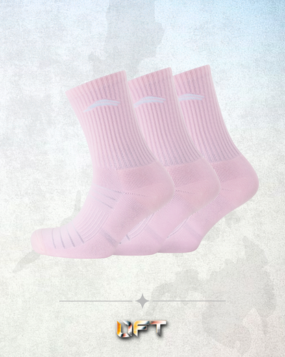 Avancus Crew Socks V3 - Pack of 3 - (Amalfi Pink)