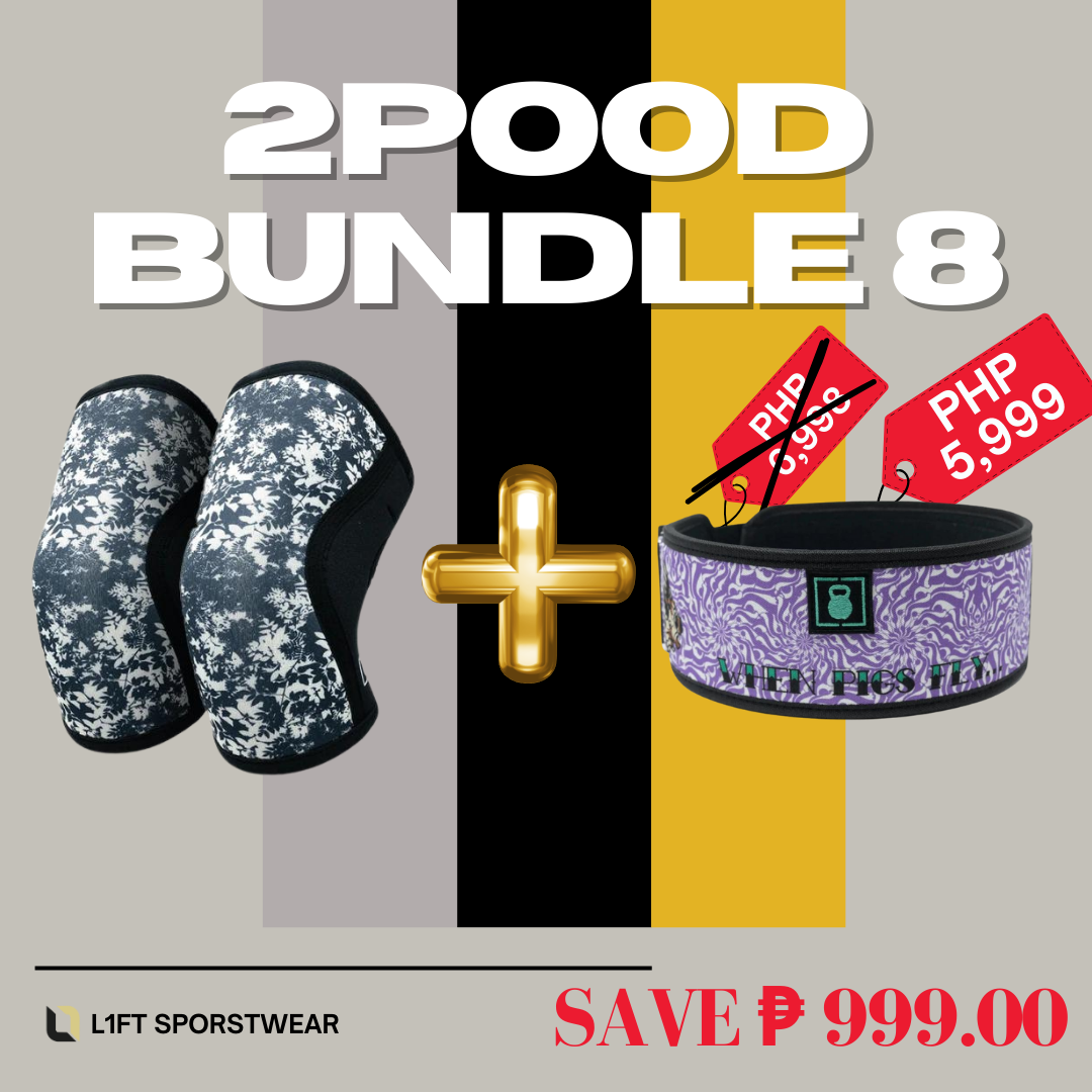 2POOD Bundle 8 (5mm Ethereal Fields Knee Sleeves + 4" Danielle Brandon Weightlifting Belt)