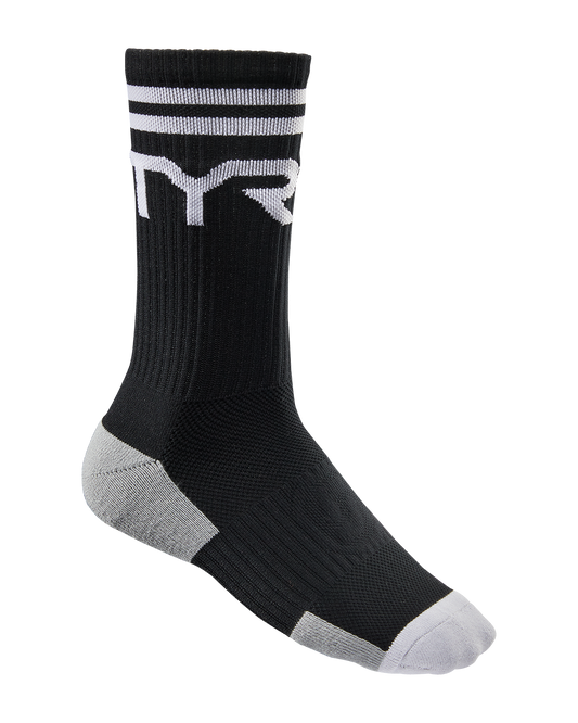 TYR Crew Socks (Black/White)