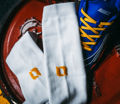 L1FT Performance Deadlift Socks 2.0 White/Gold