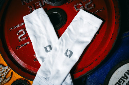 L1FT Performance Deadlift Socks 2.0 White/Silver