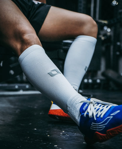 L1FT Performance Deadlift Socks 2.0 White/Silver