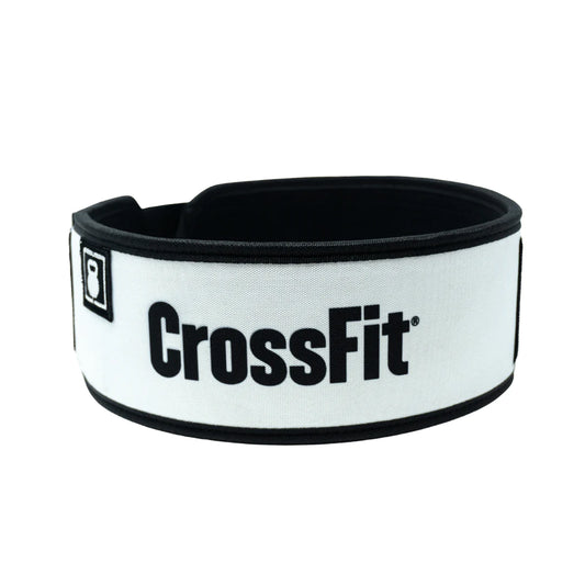 2POOD CrossFit 4" Weightlifting Belt (White/Black)