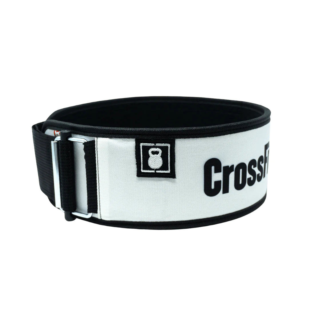 2POOD CrossFit 4" Weightlifting Belt (White/Black)