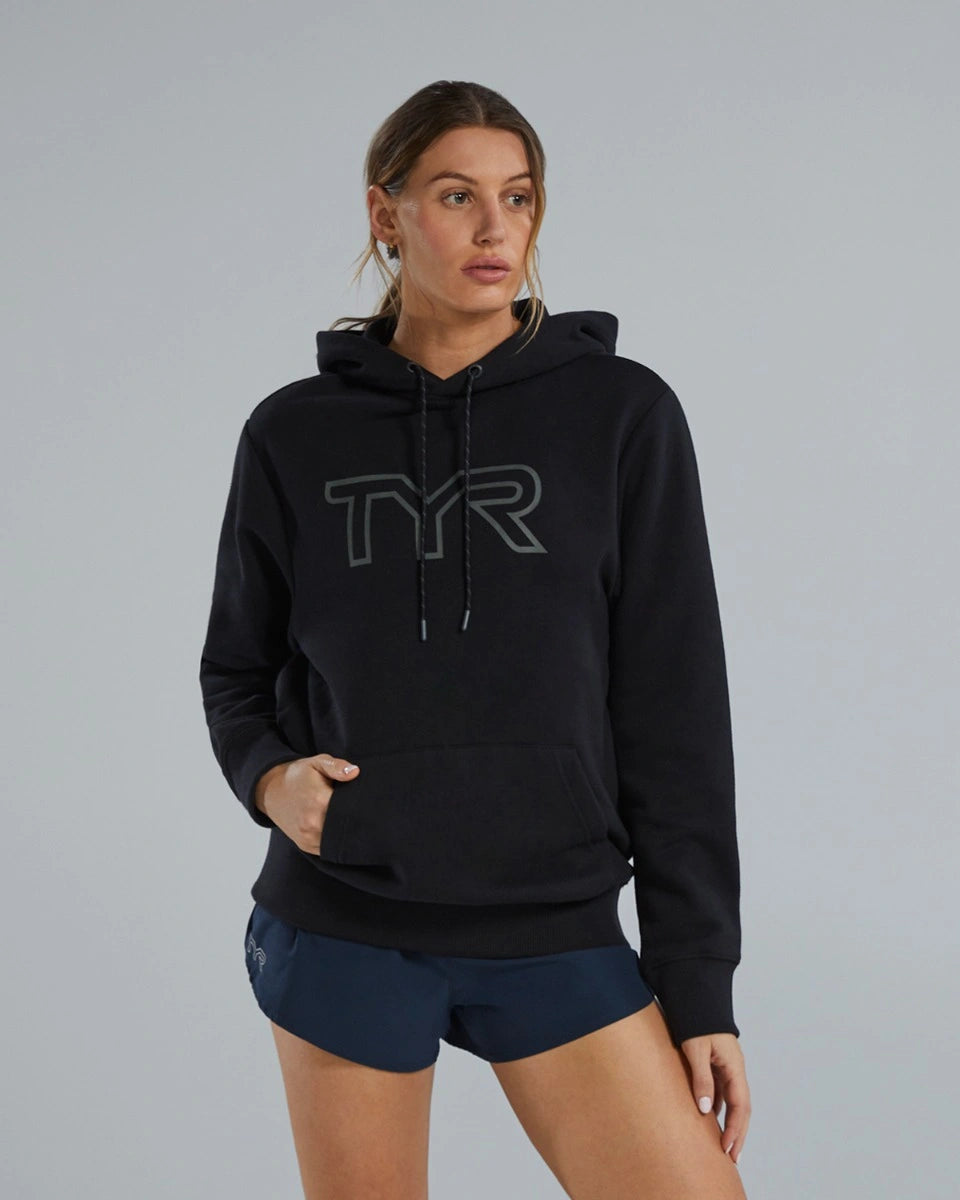 TYR Unisex UltraSoft Big Logo Tech Hoodie Black (001)