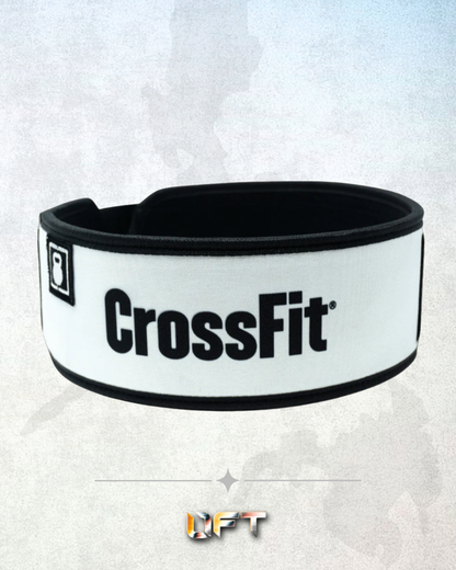 2POOD CrossFit 4" Weightlifting Belt (White/Black)
