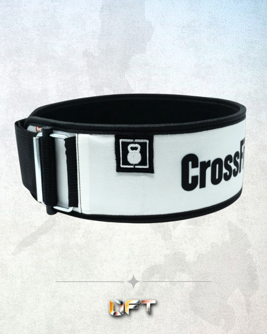 2POOD CrossFit 4" Weightlifting Belt (White/Black)